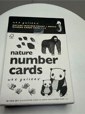 Gallery Nature Number Cards - Black & White